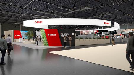 canon exhibition stand at drupa