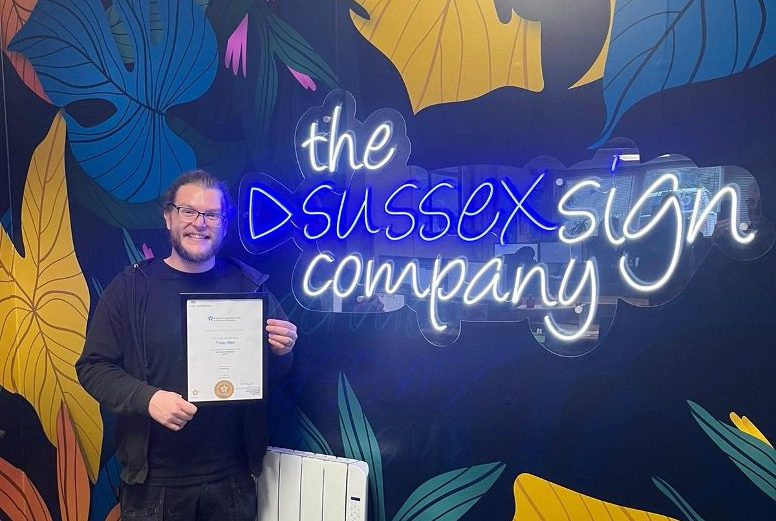 Tristan Miller, apprentice, The Sussex Sign Company