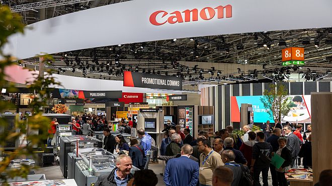 Canon’s stand at drupa 2024.