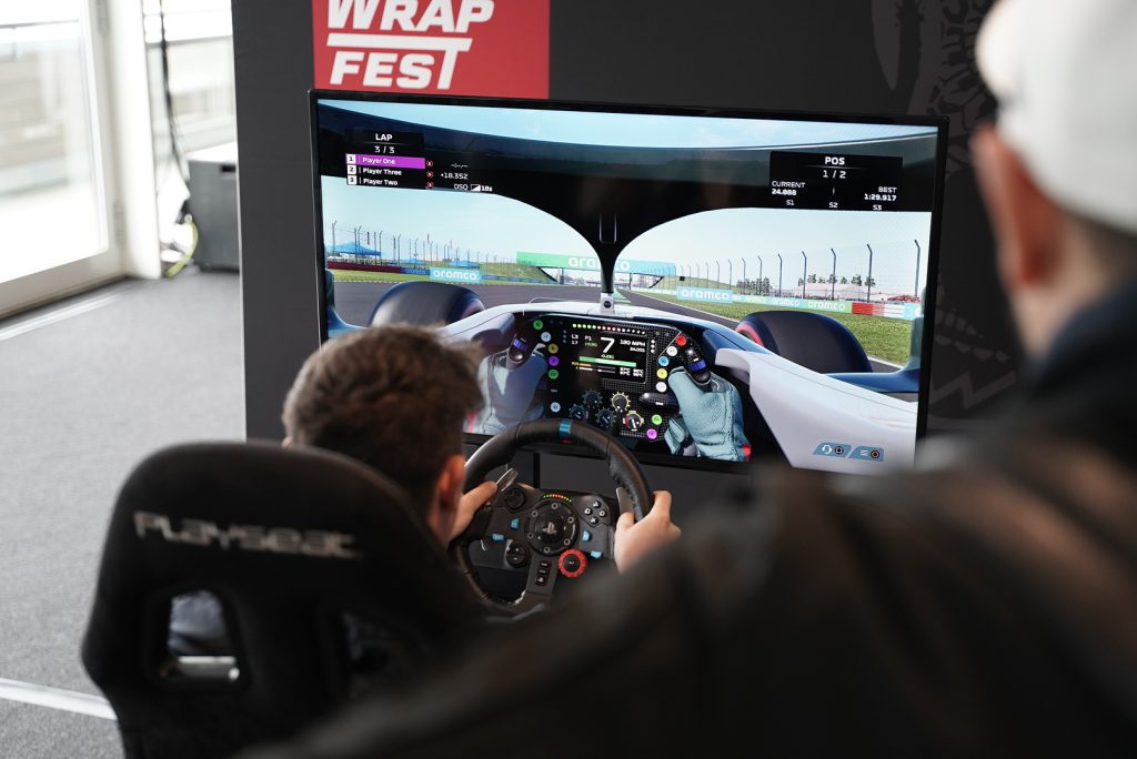 Car simulator at WrapFest