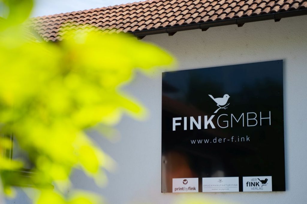 Fink logo on building