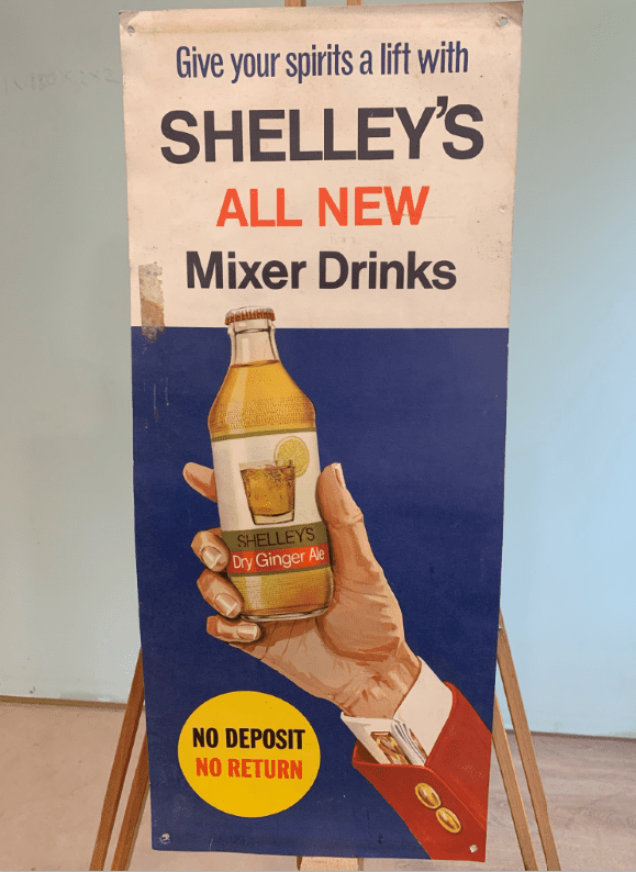 Shelly's Mixer Drinks Antique Sign