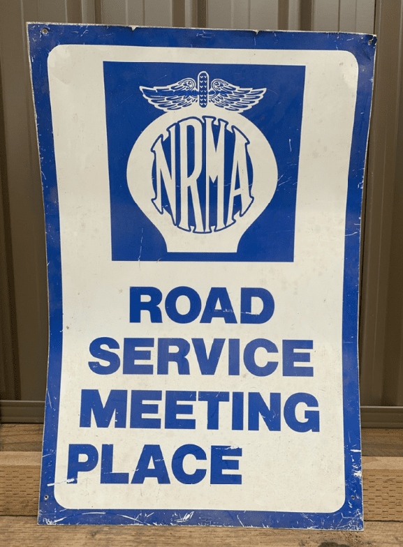 Road Service Meeting Place Antique Sign