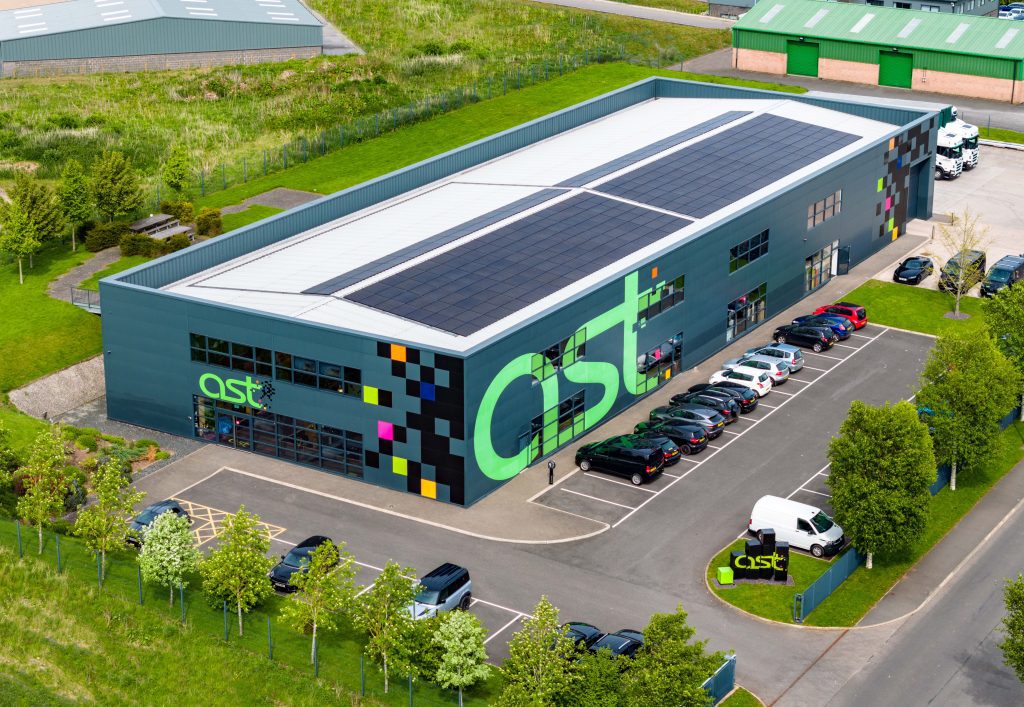 Sustainable waste processing: AST HQ solar panels