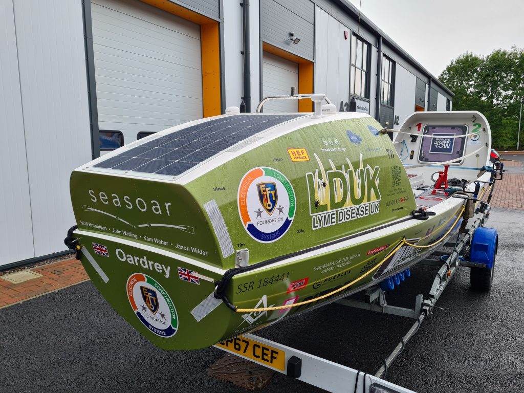 Nettl Signs boat with images from HP Latex 800W and Drytac media