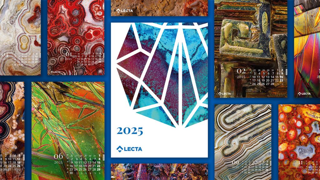 minerals in Lecta's macro photographs calendar