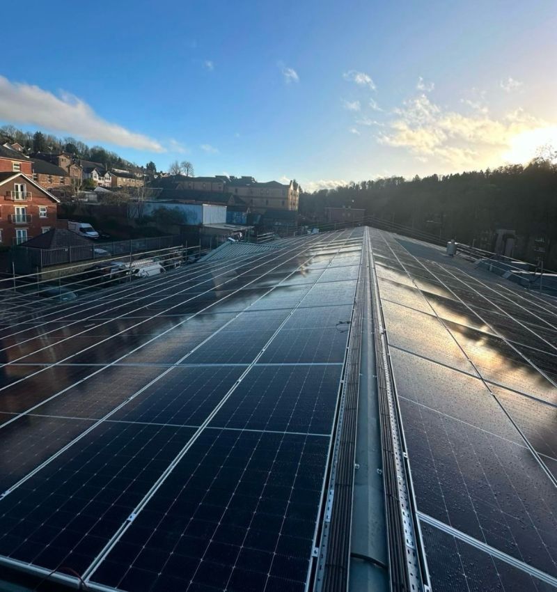 solar panels on Cube Branding HQ